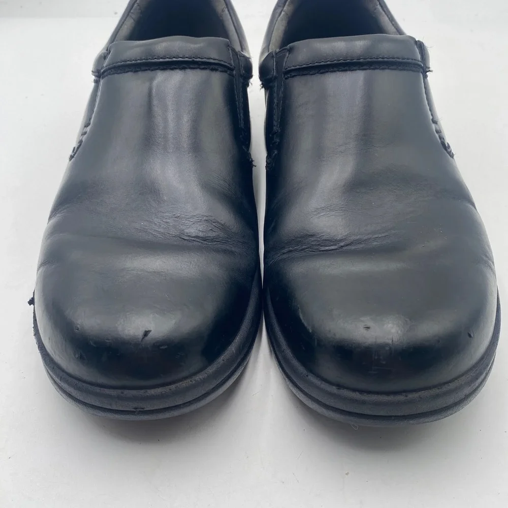 Dansko Wayne Slip On Loafers Men 45 Black Leather Comfort Work Shoe Professional